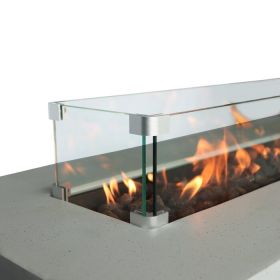 Fiber Reinforced Concrete Outdoor Fire Pit Table (Natural Concrete)