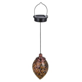 1pc Garden Solar Landscape Light LED Lantern Outdoor Hanging Waterproof Light Courtyard Hollow Decorative Projection Lamp (Quantity: 1Pc)